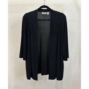Chico's Black Open Front Cardigan / Duster - Women’s XL